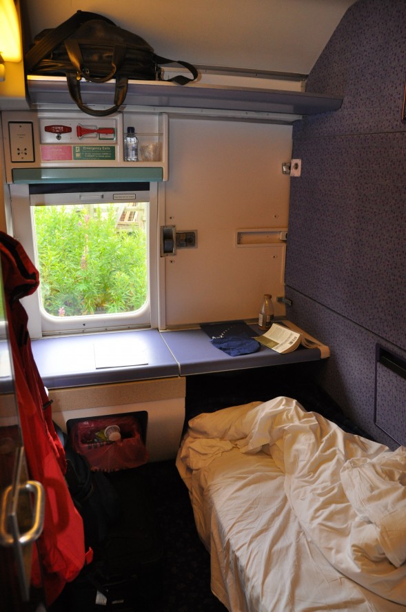 Bed on a train