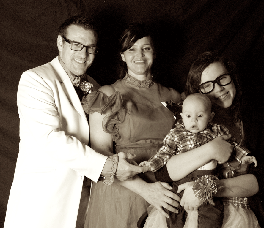 In 2012, we even had a prom! Here's a lovely family, photographed by the professional arranged by the space.