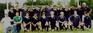 Tom with his rugby team. He's the third from left in the back row. 