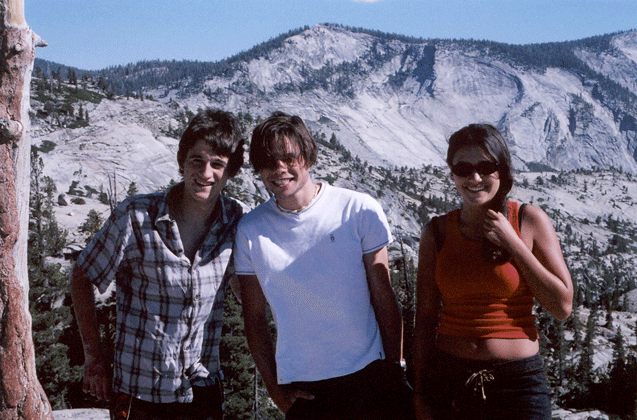 Here are the three younger adventurers in 2005, framed by the splendor of the Sierra Nevada. 