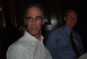 Dave Lowenthal is on the left here. He practiced law for long enough to decide that doing so was a mistake, and then went on to medical school and to become a psychiatrist looking after the deeply disturbed. Dieter Snell worked many years with New York's committed prosecutor, Eliot Spitzer, before the latter self-destructed.