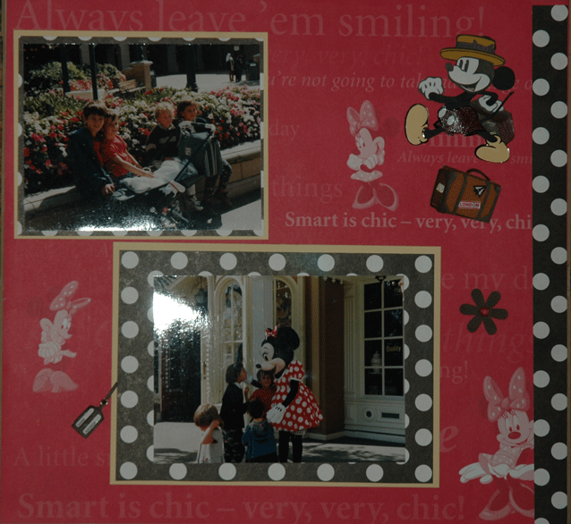 Another Disney page of Daphné's scrapbook.