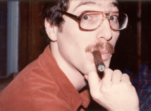 Speaking of the human element, here is Dave Wippman at Russ Hanlon's stag party in 1982. In addition to his Groucho Marx imitation skills, Dave was the Editor-in-Chief of the Yale Law Journal, the most prestigious role to be won by a law student. In October 2007, he was Vice Provost and Professor at Cornell University and, sad to say, could not find the time to reunite with us.