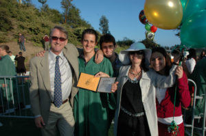 Tom's graduation from Harbor High School in June 2007. Six months later, he fled back to Paris to live with his mom.