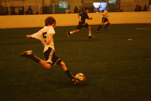 Charlie playing indoor soccer at Indoor Soccer Central in Watsonville, was taken by Carl Galewski, another parent on that team. Great shot, Carl!