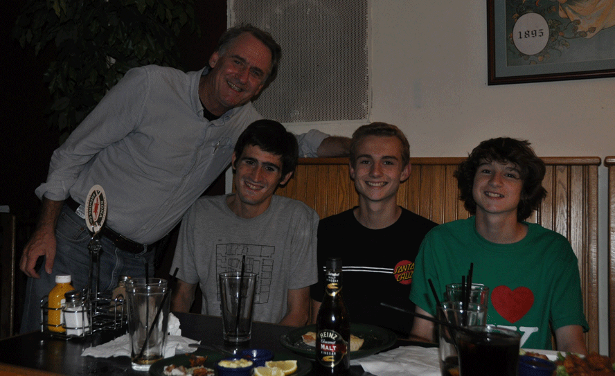 Father’s day, with Nick, Charlie and Alex. I was grateful to share at least a portion of the day with three out of the six.We were watching Euro 2012 together. Soccer again.
