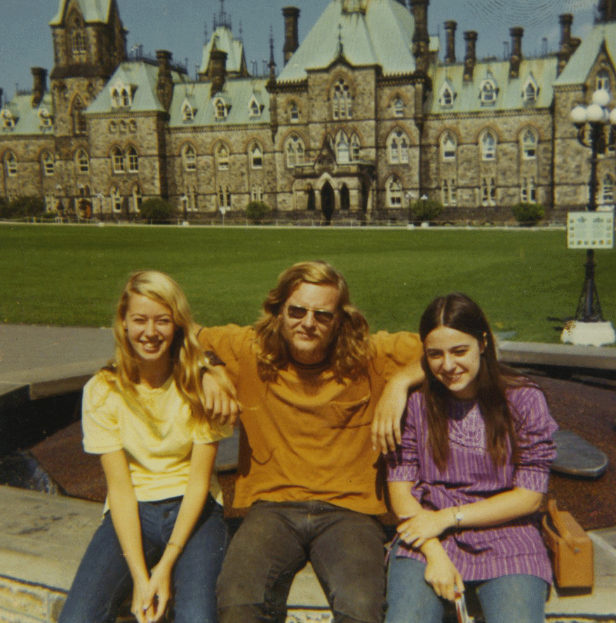 The two families spent a lot of time together at first. Here is my sister Sue with Jean in Ottawa the following summer. The guy with them was named John, but I don't remember much about him. We also visited Niagara Falls together that summer.