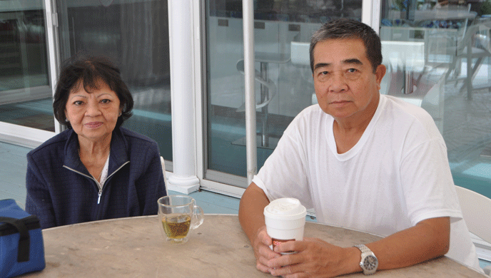 The bride's parents, Mout and Cho Nguyen